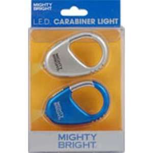  Mighty Bright Carabiner Light 2 Pack Silver & Blue Sports 
