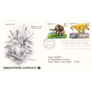 1996 U.S. 32ct Stamps #3077 3080 Prehistoric Animals, Set of 4 Stamps 