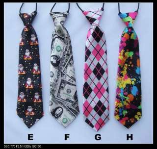 PC Boy Kids School Wedding Elastic Necktie Tie 2 10 years E  H 