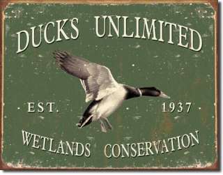 Ducks Unlimited Wetlands Conservation TIN SIGN Poster  