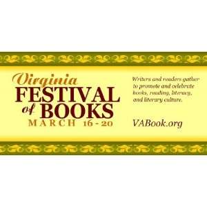  3x6 Vinyl Banner   Virginia Festival of the Book 