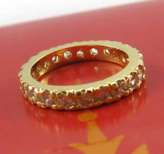 14KT Yellow Gold GF 3.2ct CZ Diamonique Wedding Engagement Ring Q 50 
