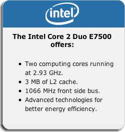     Intel Core 2 Duo E7500 Processor 2.93 GHz 3 MB Cache Socket LGA775