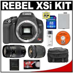  Rebel XSi 12.2 Megapixel SLR Camera Body with Tamron 28 80mm and 70 