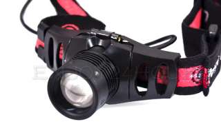 3Mode CREE LED Adjust Zoom Headlamp 3A Flashlight Torch  