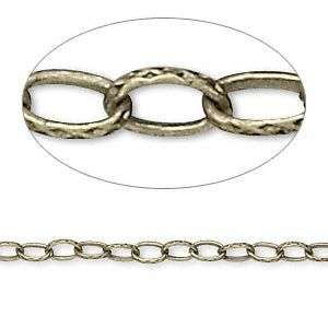 BULK Antique Brass Finished Steel Cable Chain, 16ft xx  