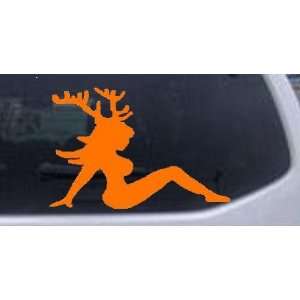  Orange 24in X 23.2in    Sexy Chic Mud Flap Woman with Deer 