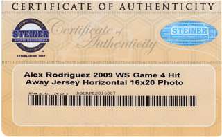 Alex Rodriguez NY Yankees Autographed 16x20 STEINER Thumbnail Image