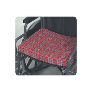 7606 Deluxe Wheel Chair Cushion Pillow Plaid 4x16x18 Made of Resilient 