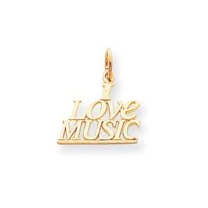  10k Talking   I Love Music Charm   JewelryWeb Jewelry