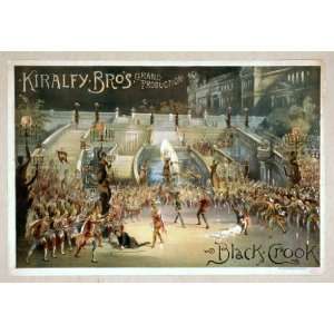  Poster Kiralfy Bros grand production, Black crook 1886 