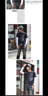 A06 17 Korea Mens Casual Asymmetrical T shirt / 3color  