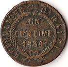 1834 Haiti 1 Centime Coin KM#A21