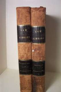 Antique Old Leather Law book 1839 Estate Law  