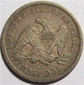 1856 O SEATED LIBERTY HALF DOLLAR ~Original AU+ ~U.S.Silver  