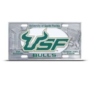  Usf Bulls South Florida 3D Metal Pewter Heavy Duty License 