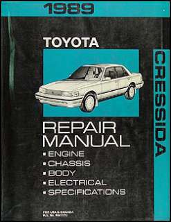 1989 Toyota Cressida Original Shop Manual 89 OEM Repair Service Book 