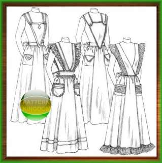 18th 19th century historical country apron patterns