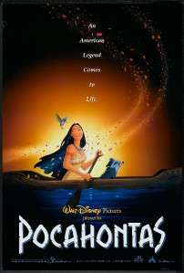 DISNEYs POCAHONTAS   27x40 D/S Original Movie Poster One Sheet  