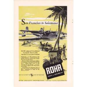 1943 WWII Ad Rohr Aircraft Corporation Coronados Flown by Pan American 