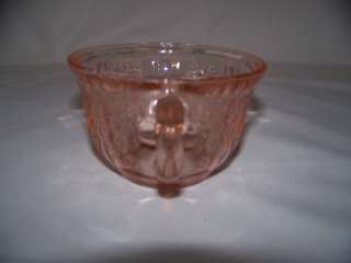 FEDERAL GLASS SHARON CABBAGE ROSE PINK CUP AND SAUCER  