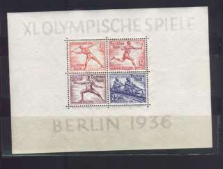 1936 olympic games Berlin sheet II mh  