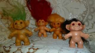  Wishnik,3  troll dolls MARX Saran troll 1960s rooted hair  