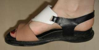 MARNI White/Tan/Black Sandals Size 37/ 7B  