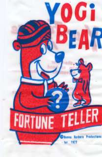 Yogi Bear Huckleberry Hound Magic Fortune Toys 1977  