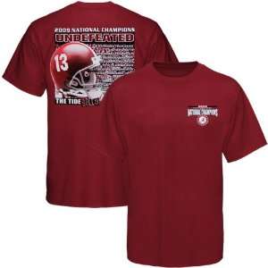  Alabama Crimson Tide Youth Crimson 2009 BCS National 