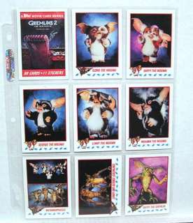 1990 GREMLINS 2 Card Set in 9 Pocket Sheets  
