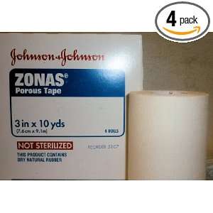  Johnson & Johnson Zonas Porous Athletic Tape 3 Inches X 10 