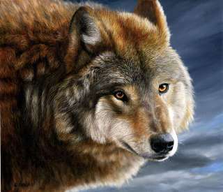 WOLF Original Oil Painting on Canvas Jason Morgan wildlife art  