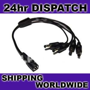 1x5.5mm Female 1 to 4 male DC Power Splitter Adapter Cable For CCTV 