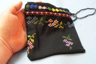 Vtg Authentic Ethnic Hand Embroidered Folk Peasant BEDOUIN Shoulder 
