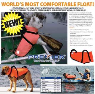 Fido Float LIFE JACKET Vest Dog Pet Flotation Preserver device boat 