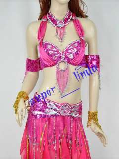 Belly Dance Costume 2 pics Set of bra&belt 11 colours  