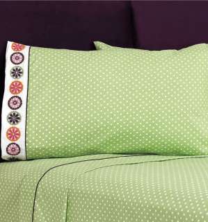 Green Flowers Girls Comforter Sheets Bedding Set Full  