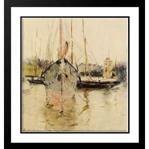  Morisot, Berthe 28x30 Framed and Double Matted Boats 