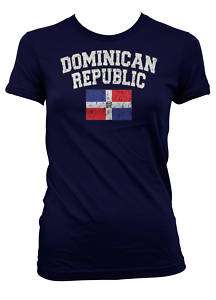 DOMINICAN REPUBLIC Soccer Flag JUNIOR GIRLS T shirt Cup  