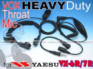 Heavy Duty throat mic Yaesu VX 170 VX 177 VX 6R VX 7R  