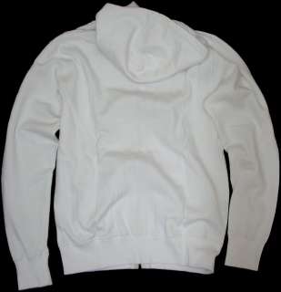 New Mens Zip Hoodie Jacket sz 2XL WHITE  