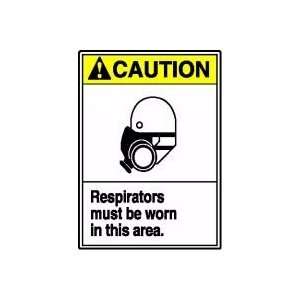  CAUTION RESPIRATORS MUST BE WORN IN THIS AREA (W/GRAPHIC 
