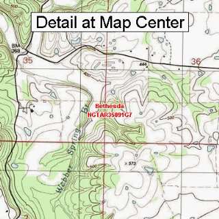 USGS Topographic Quadrangle Map   Bethesda, Arkansas (Folded 