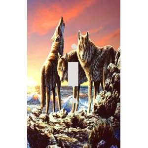  Sunset Wolves Decorative Switchplate Cover