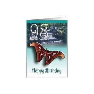  Butterfly Happy 98th Birthday Congratulations Card Toys 