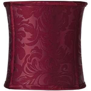  Ruby Red Damask Oval Lamp Shade 9x9x9 (Spider)