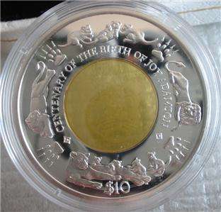 SIERRA LEONE $10 2010 Silver Crystal Joy Adamson & Lion  