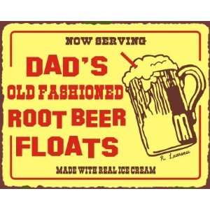  Dads Root Beer Floats Vintage Metal Art Diner Retro Tin 