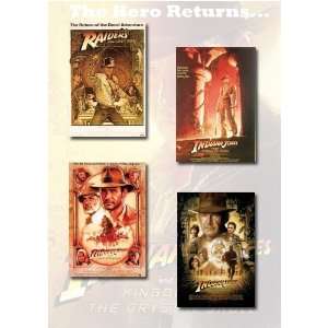  Indiana Jones I, II, III, & IV Movie Poster, 3 Poster Set 